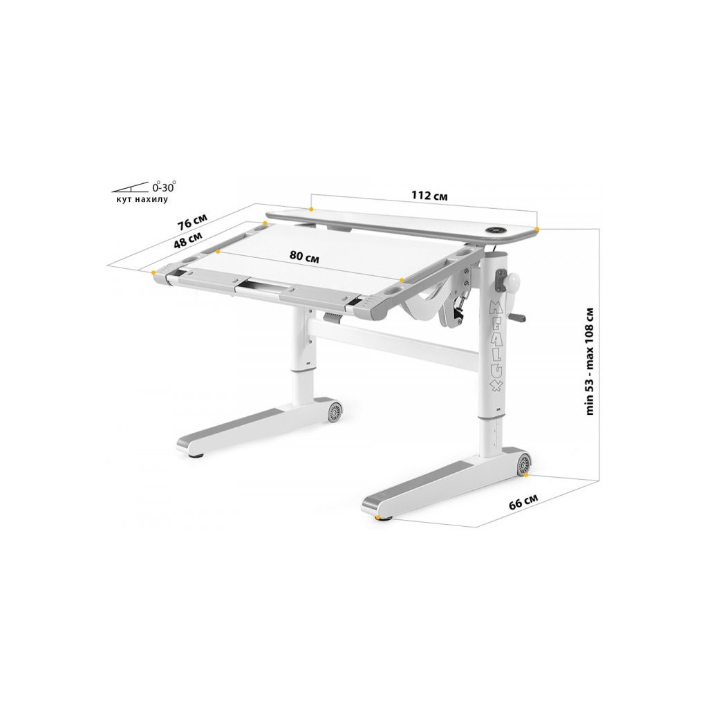 Парта Mealux Ergowood L Multicolor W Energy (BD-810 W/MC Energy) - зображення 4