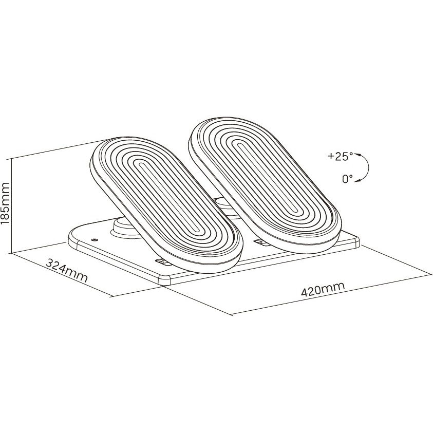 Підставка для ніг OfficePro FR950 Gray - зображення 13