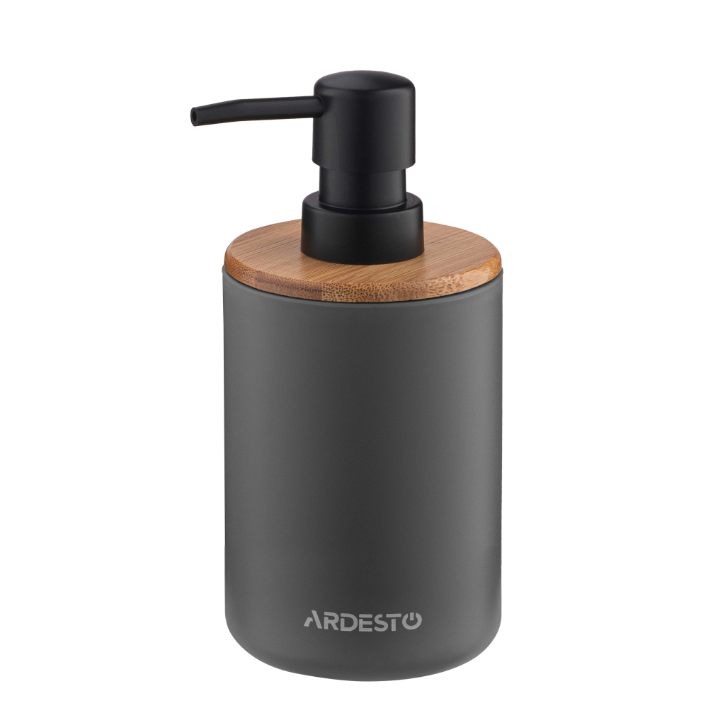 Набір для ванної кімнати Ardesto Minimalism 3 предмети Темно-сірий 360 мл (ARHB3110GB) - зображення 2