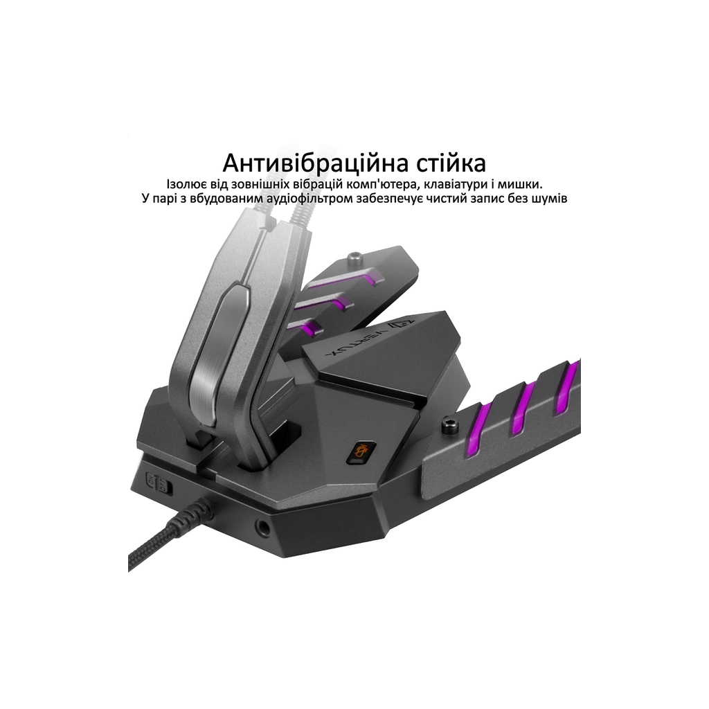 Мікрофон Vertux Streamer-3 LED USB Black (streamer-3.black) - изображение 2