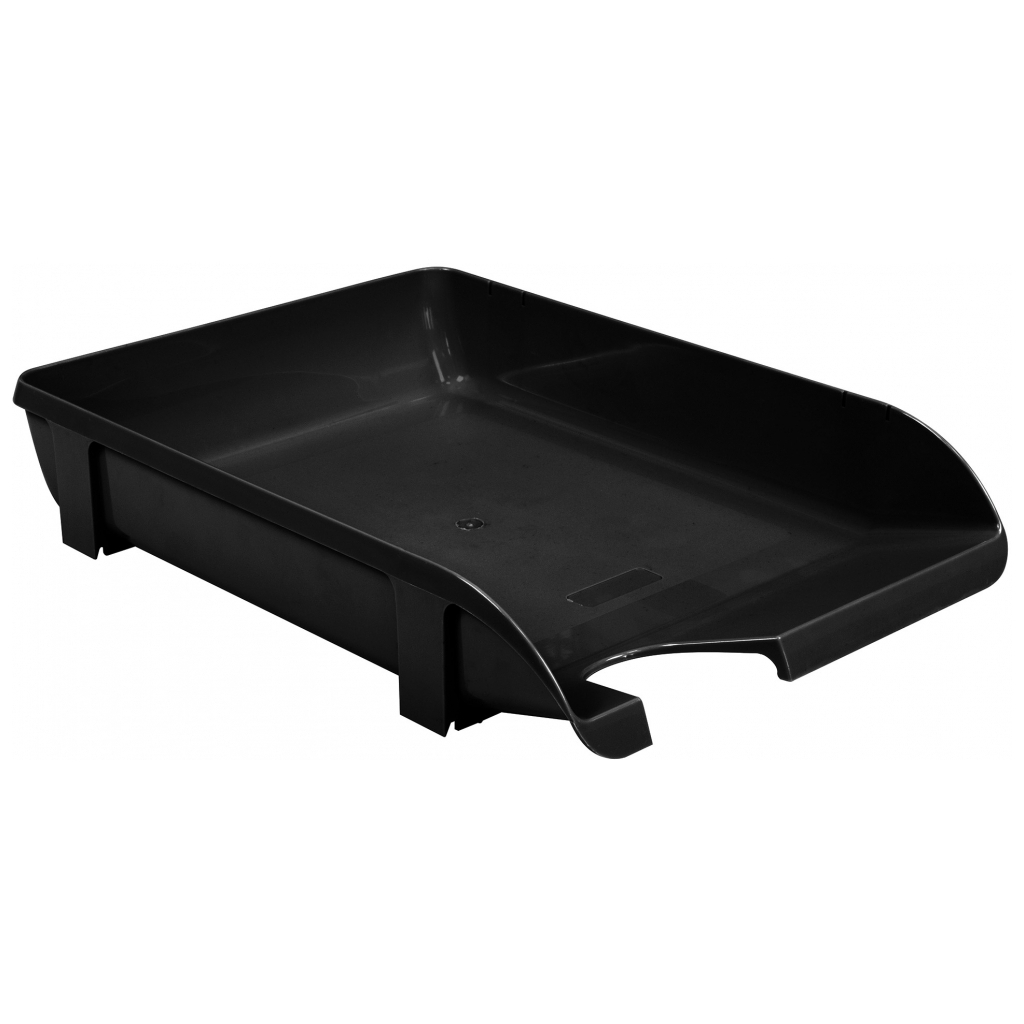 Лоток для паперів Economix горизонтальний пластик, чорний (E31801-01) - зображення 1