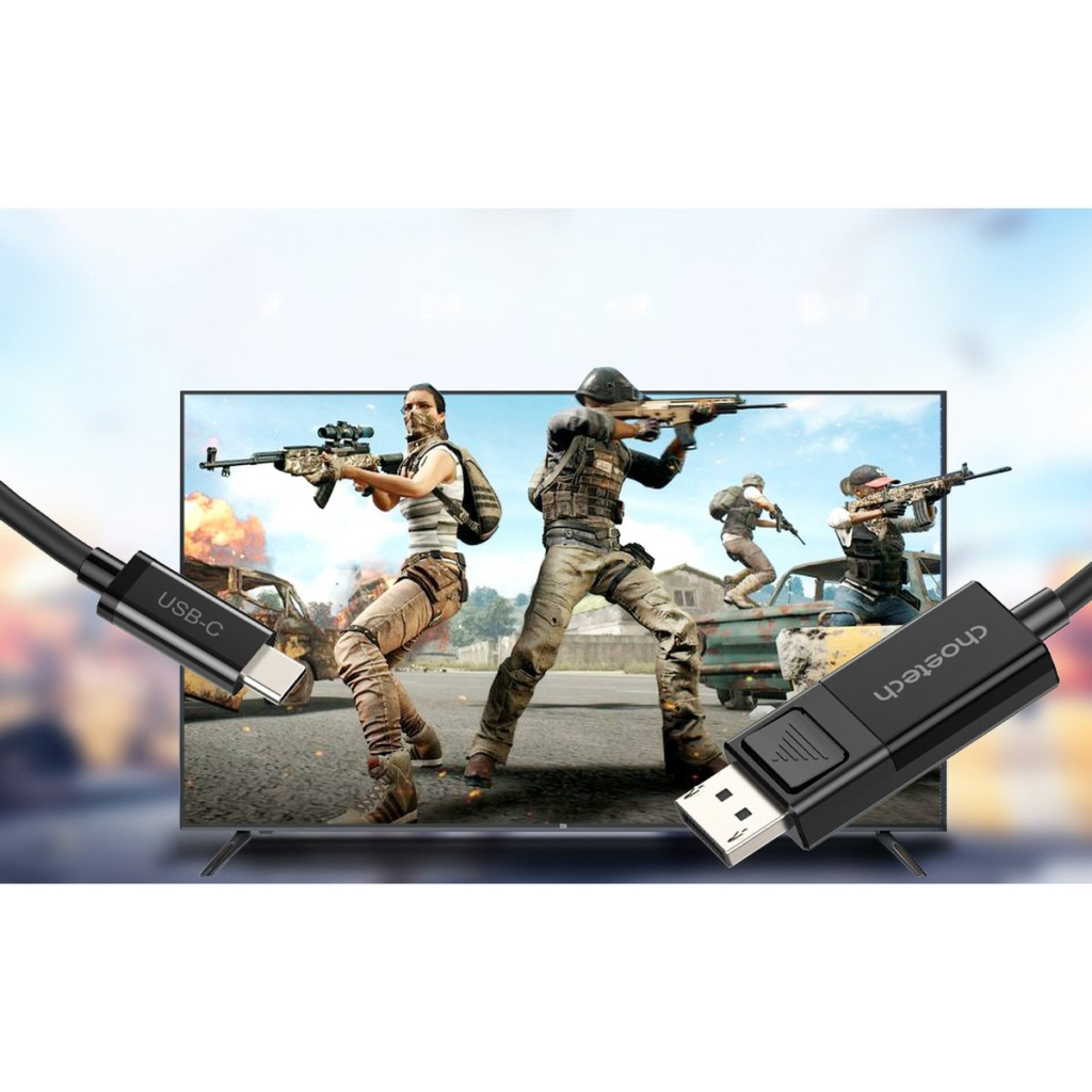 Кабель мультимедійний USB 3.1 Type-C to DisplayPort 1.8m V1.4 Thunderbolt 3 4K60Hz PVC Choetech (XCP-1803) - зображення 8