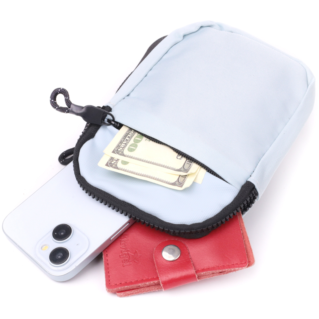 Сумка Vintage Слінг для подорожей з текстилю Блакитна (22868) - зображення 7