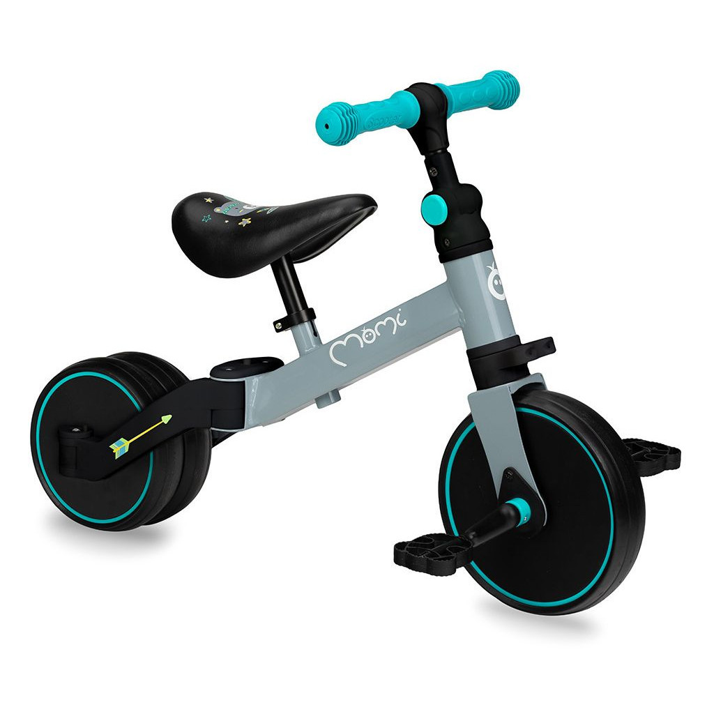 Біговел MoMi Loris 3 в 1 велосипед Grey-Turquoise (ROBI00041) - зображення 3