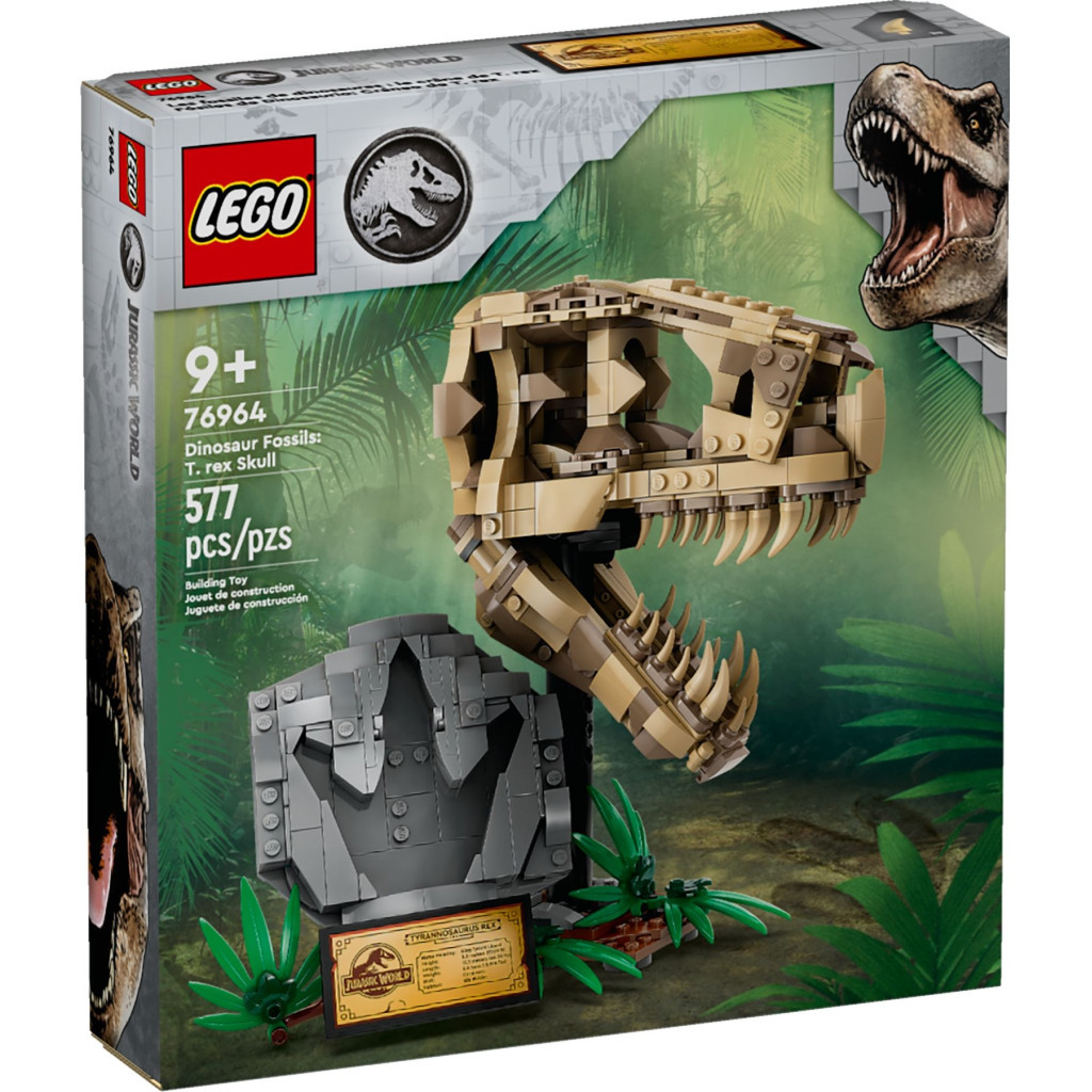 Конструктор LEGO Jurassic World Скамʼянілості динозаврів: череп тиранозавра 577 деталей (76964) - зображення 1