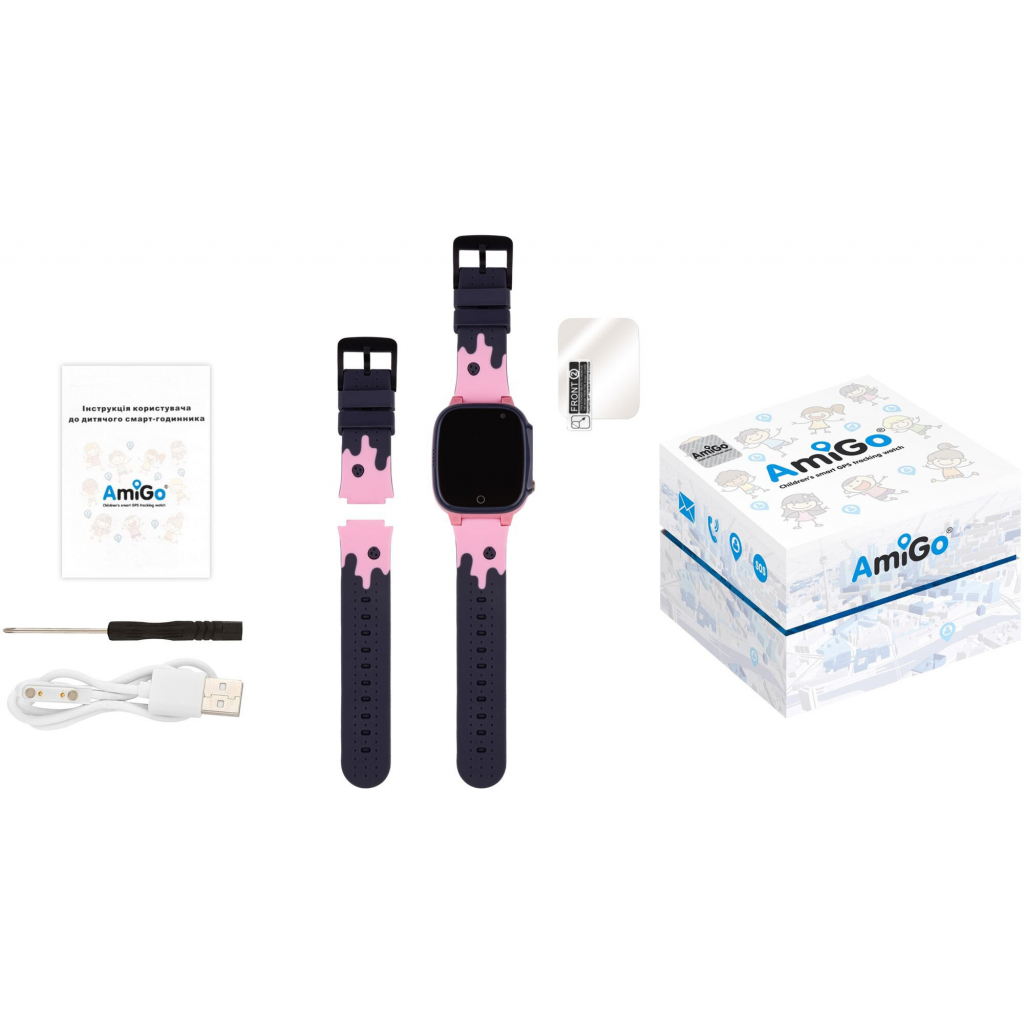 Смарт-годинник Amigo GO008 MILKY GPS WIFI Pink (873293) - зображення 8