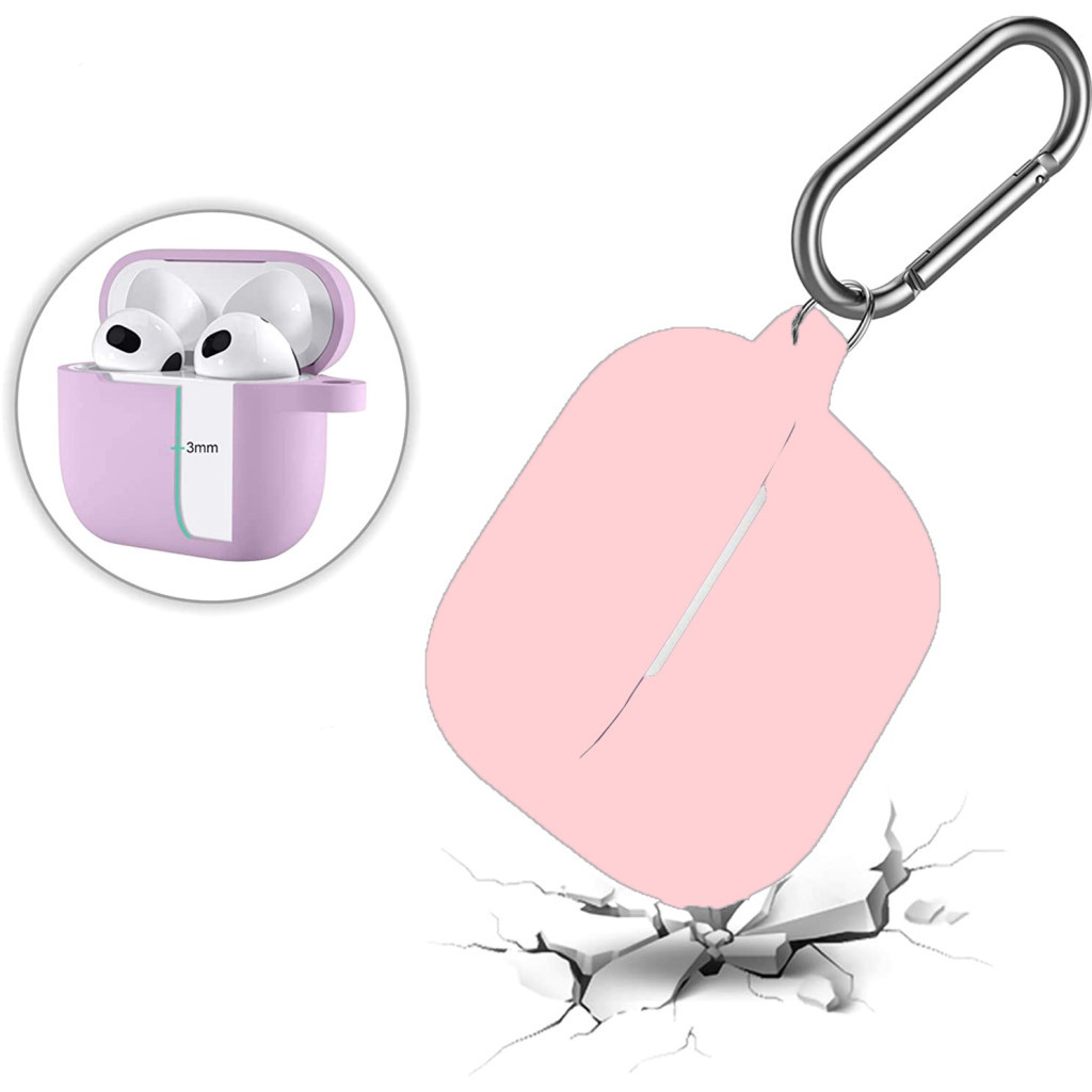 Чохол для навушників BeCover Silicon для Apple AirPods (3nd Gen) Pink (707185) - зображення 5