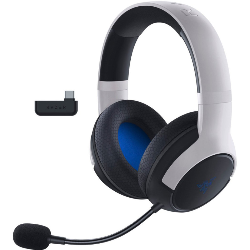 Навушники Razer Kaira Hyperspeed for PS5 Bluetooth White/Black (RZ04-03980200-R3G1) - зображення 1
