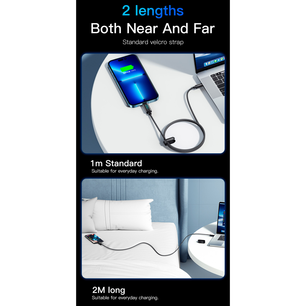 Дата кабель USB-C to Lightning 1.0m 29W LED black Essager (EXCTL-XY01-P) - зображення 12