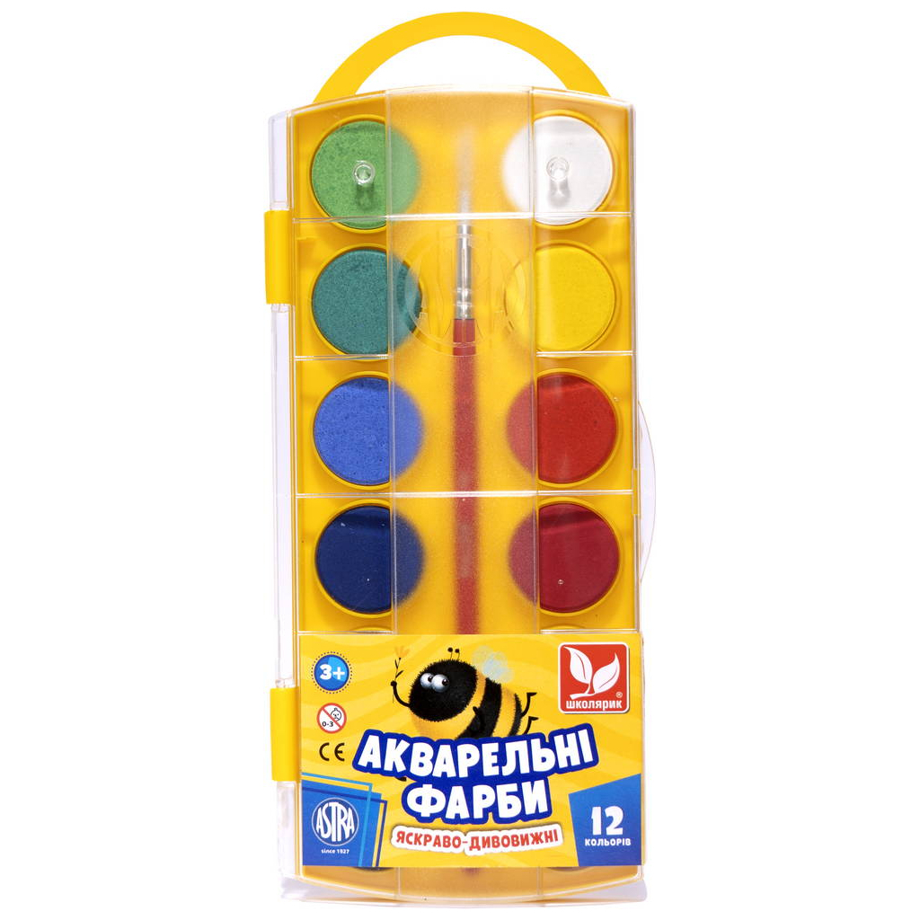 Акварельні фарби Школярик 12 кольорів (83216905-UA) - зображення 1