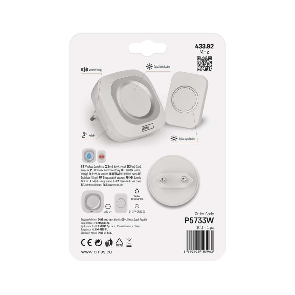 Дверний дзвінок EMOS бездротовий EMOS P5733W (P5733W) - picture 8