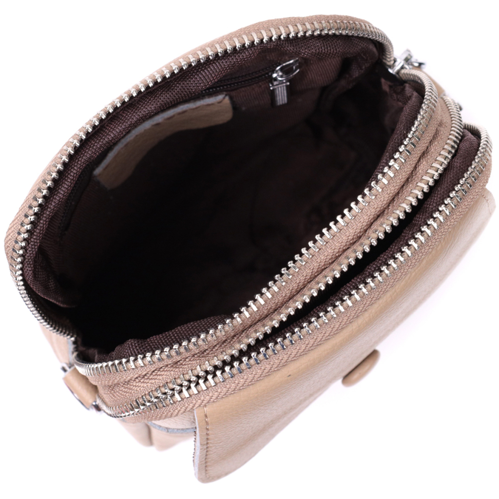 Сумка Vintage Жіноча на два відділення з натуральної шкіри Бежева (22400) - зображення 5