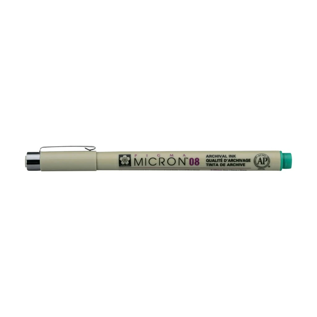 Лайнер Sakura Pigma Micron (0.8) 0,5 мм Зелений (084511318359) - зображення 1