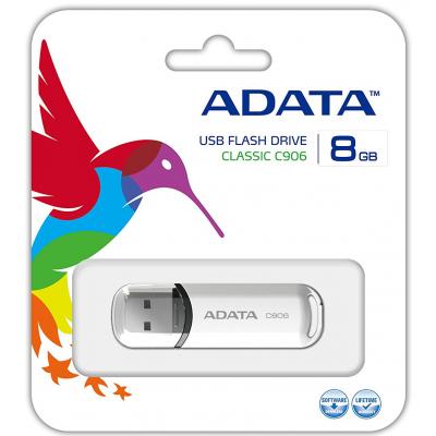 USB флеш накопичувач ADATA 8GB C906 White USB 2.0 (AC906-8G-RWH) - зображення 5