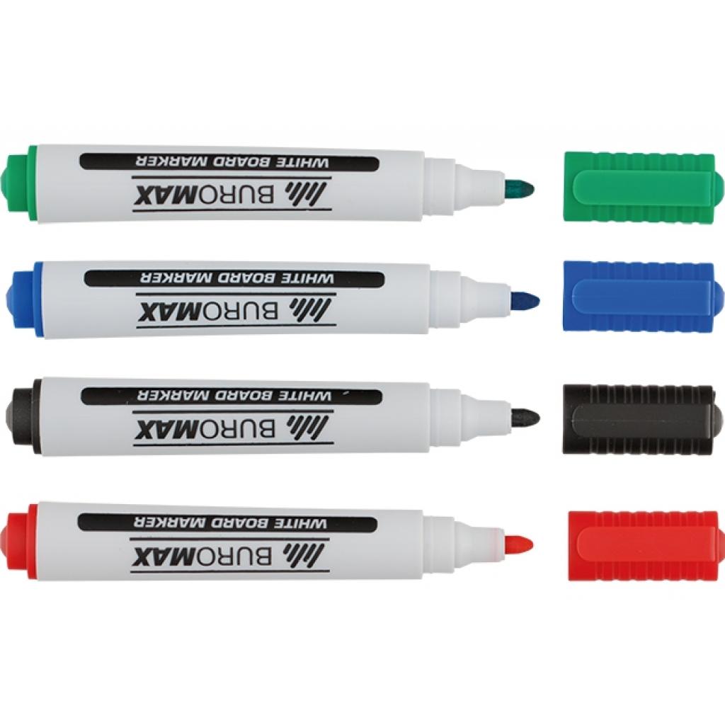 Набір маркерів Buromax JOBMAX Board, SET*4шт+губка (BM.8800-84) - зображення 3