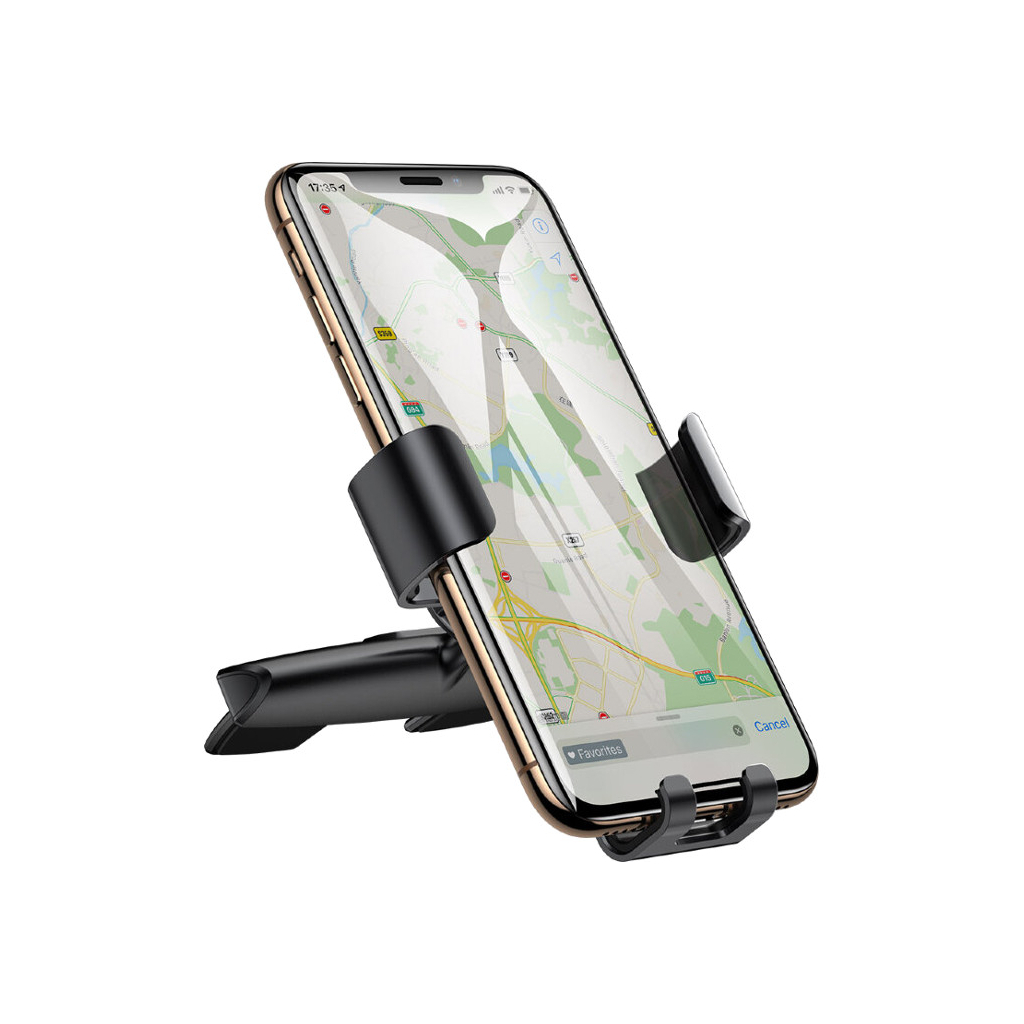 Універсальний автотримач Baseus Metal Age Gravity Car Mount (CD Version) Black (SUYL-J01) - зображення 4