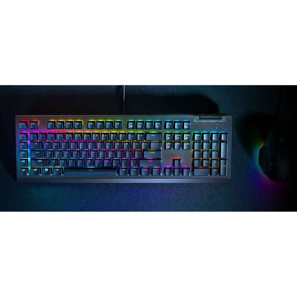 Клавіатура Razer BlackWidow V4 X Green Switch USB RU Black (RZ03-04700800-R3R1) - зображення 9
