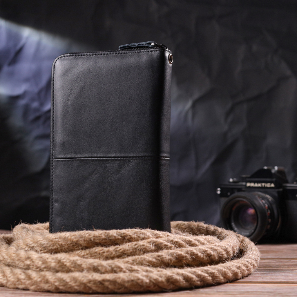 Гаманець Vintage З натуральної шкіри Чорний (21292) - зображення 10