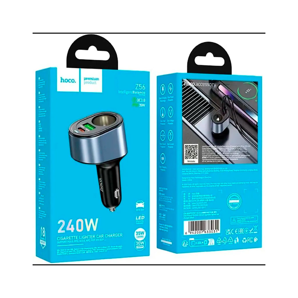 Зарядний пристрій HOCO HOCO Z56 Friend USB-C PD35W + USB QC3.0 Black (6942007633031) - зображення 5