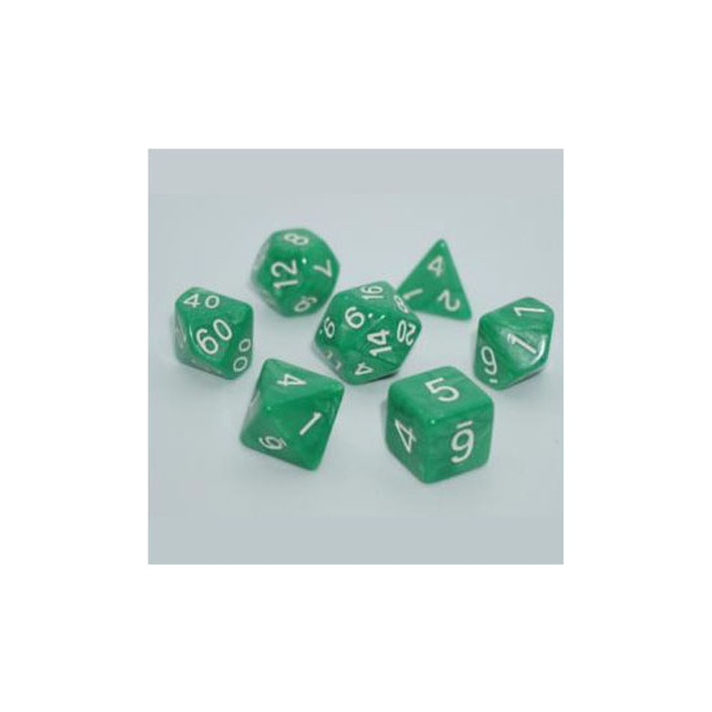 Набір кубиків для настільних ігор Games 7 Days Pearl 7 Dice Set - Green (g7dpearl16) - зображення 1