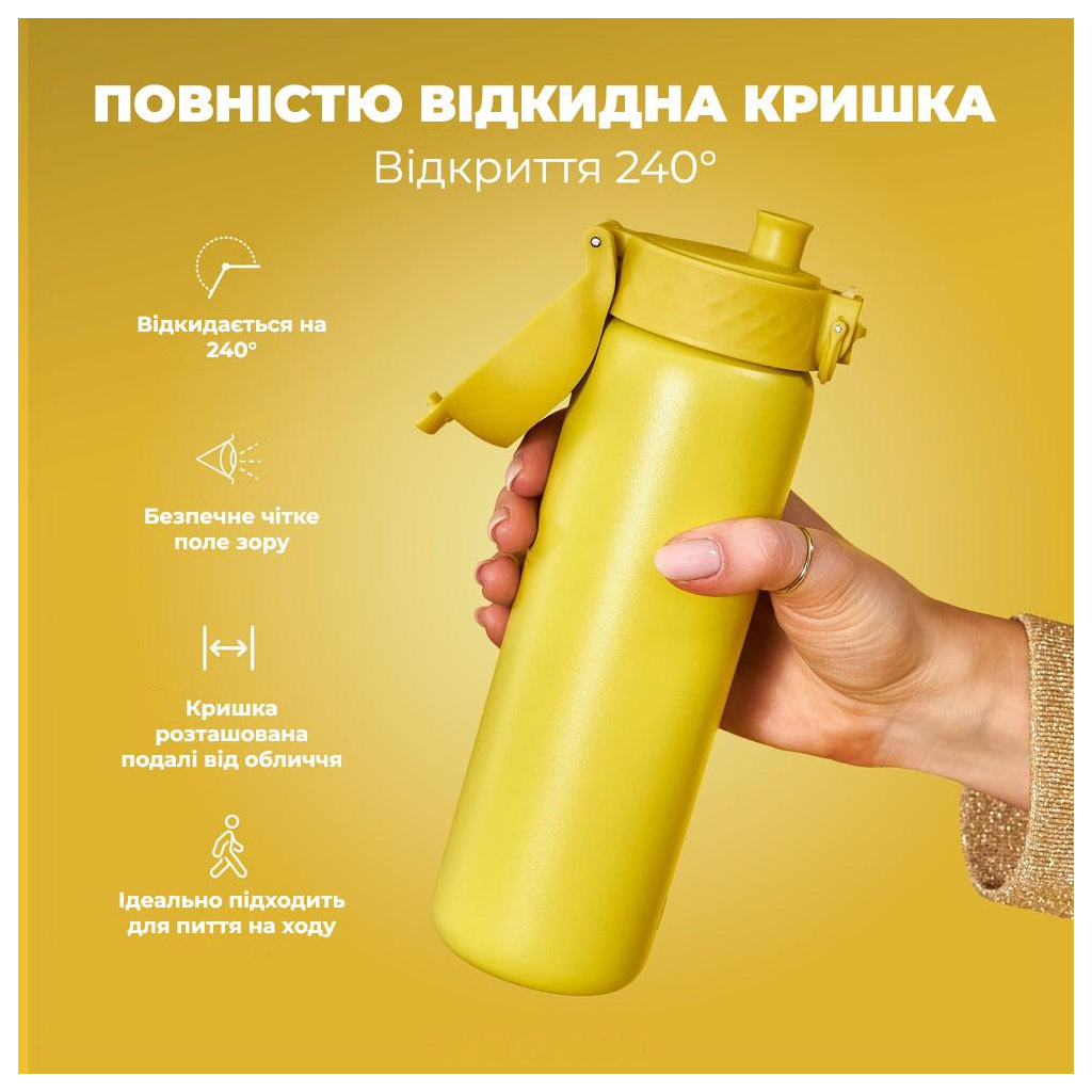 Пляшка для води ION8 OneTouch Vacuum Insulated 500 мл Yellow (I8TS500YEL) - зображення 3