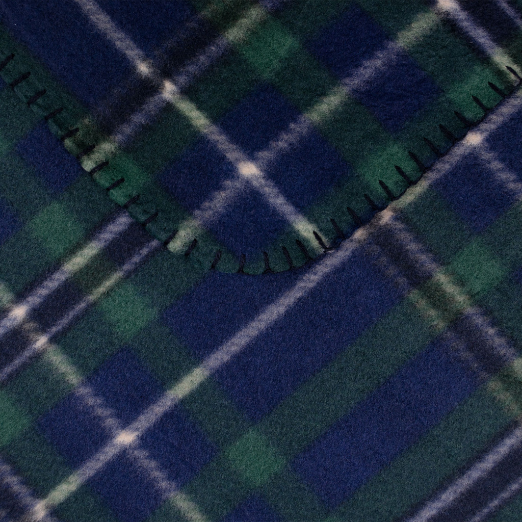 Плед Home Line флісовий Полар клітина синьо-зелена, 130х160см (164473) - зображення 2