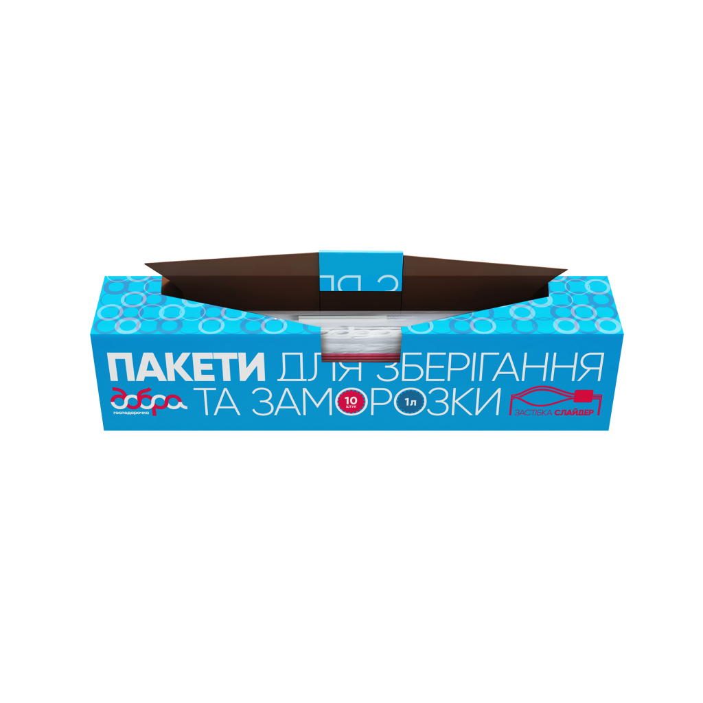 Пакети з застібкою Добра Господарочка Для зберігання та заморозки 1 л 10 шт. (4820086523240) - зображення 4