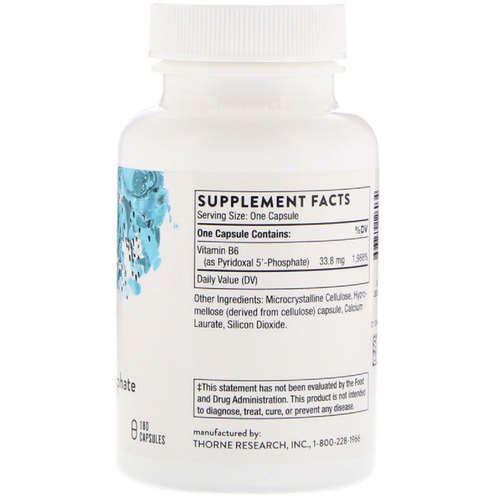 Вітамін Thorne Research Піридоксаль-5-фосфат, P-5-P, 180 капсул (THR-12603) - зображення 2