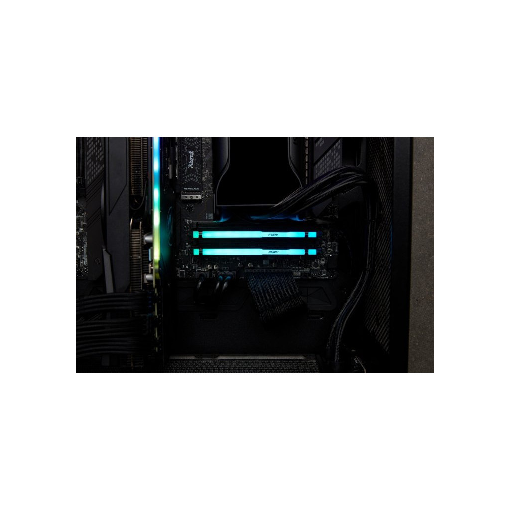 Модуль пам'яті для комп'ютера DDR5 32GB (2x16GB) 5200 MHz Beast RGB XMP Kingston Fury (ex.HyperX) (KF552C40BBAK2-32) - зображення 10