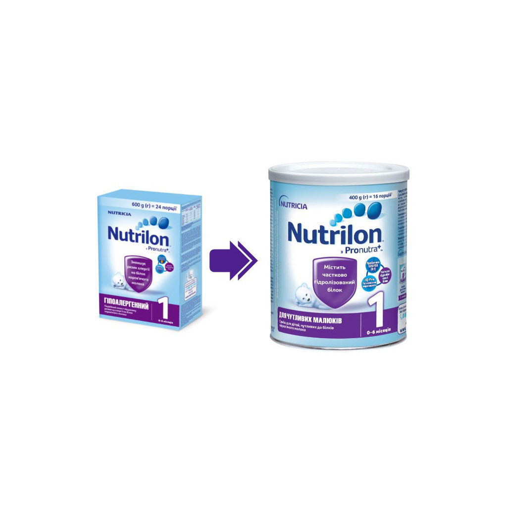 Дитяча суміш Nutrilon 1 Нутрілон для чутливих малюків 400 г (8718117612802) - зображення 2