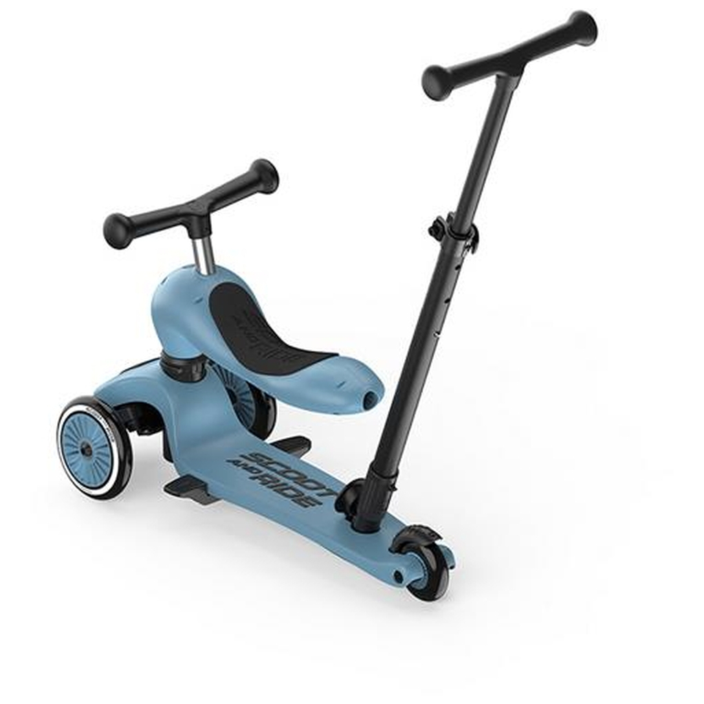 Самокат Scoot&Ride Highwaykick-1 Push and Go сіро-синій (SR-240527-STEEL) - зображення 6