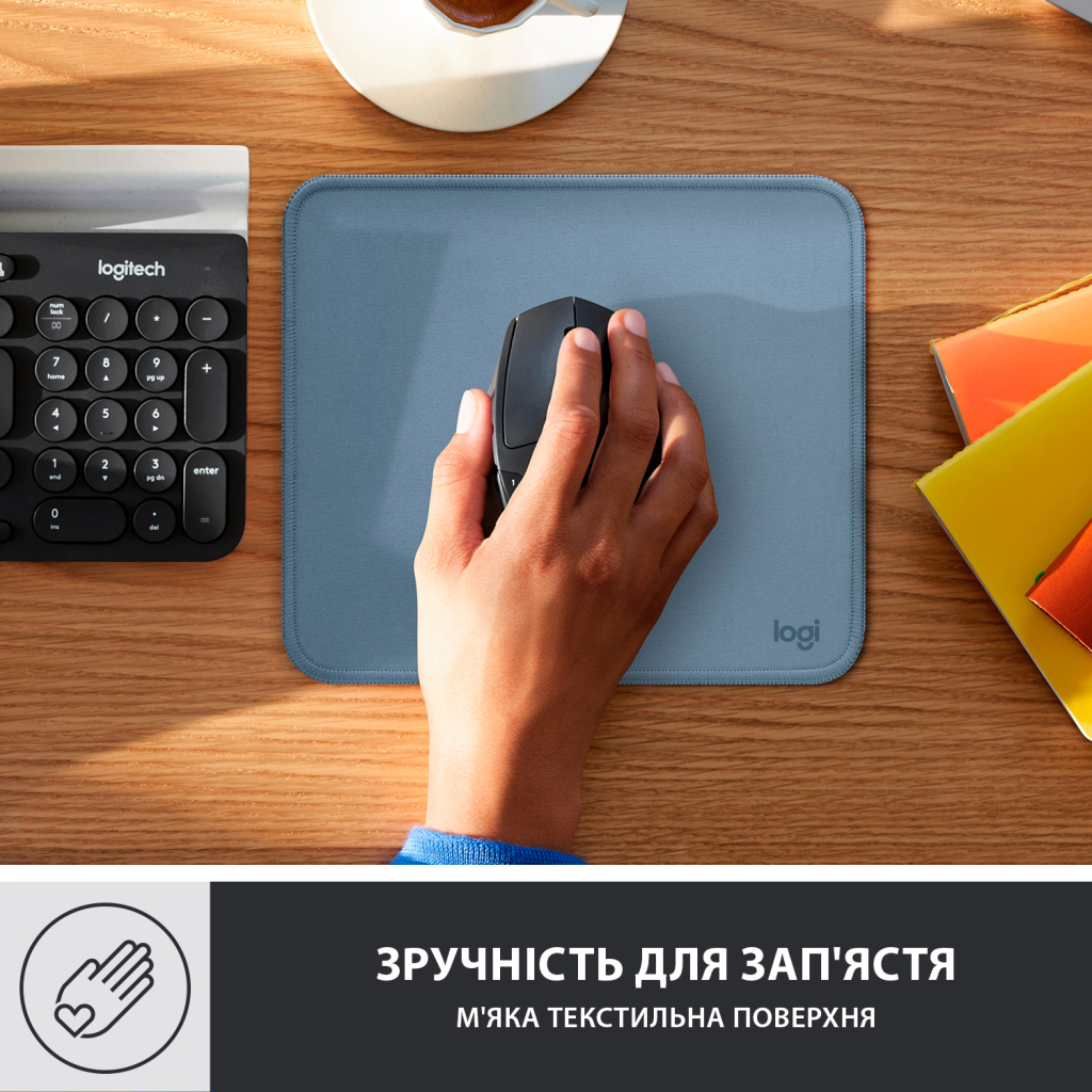 Килимок для мишки Logitech Mouse Pad Studio Series Blue (956-000051) - зображення 6