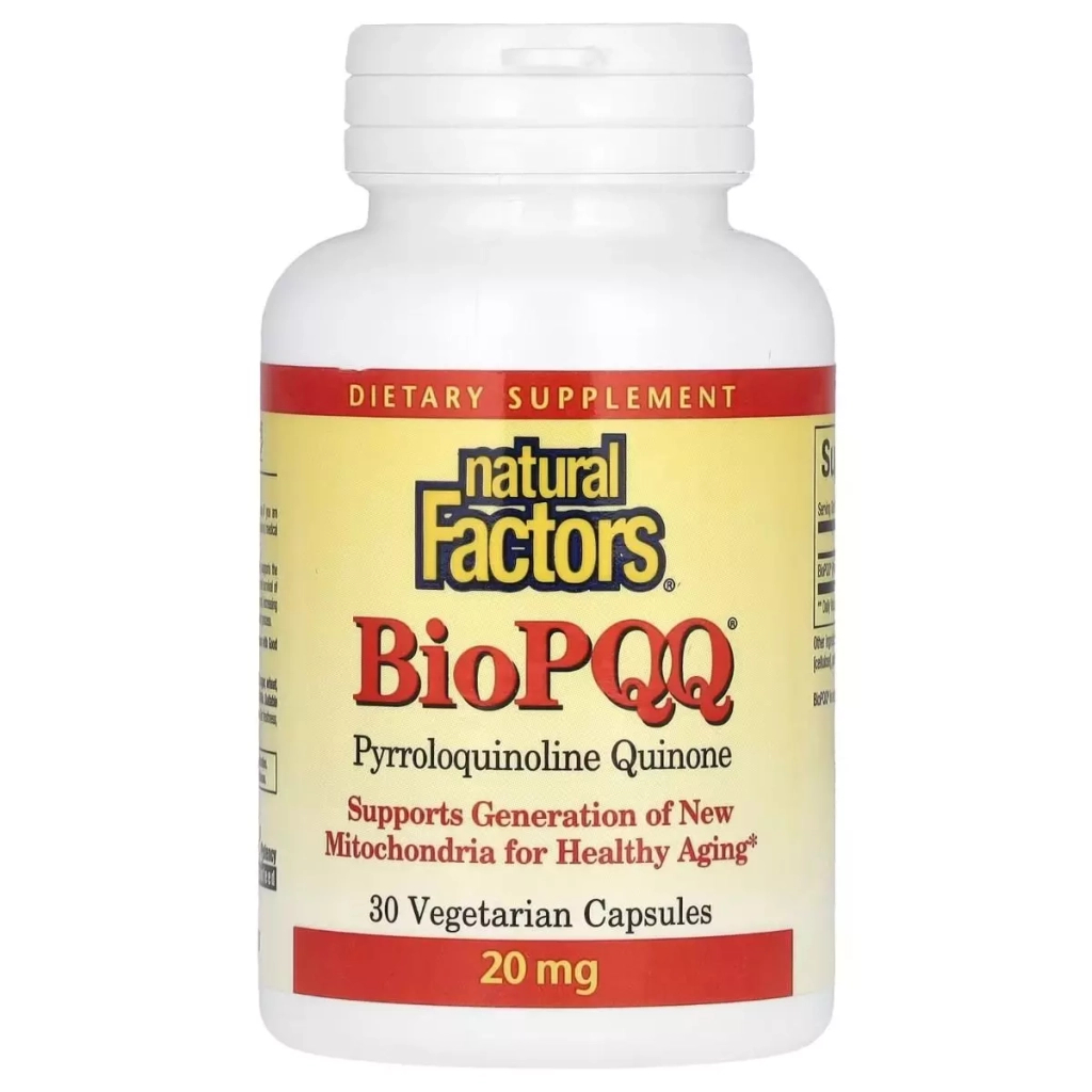 Вітамінно-мінеральний комплекс Natural Factors Пірролохінолінхінон PQQ, 20 мг, BioPQQ, 30 вегетаріанських кап (NFS-02607) - зображення 1