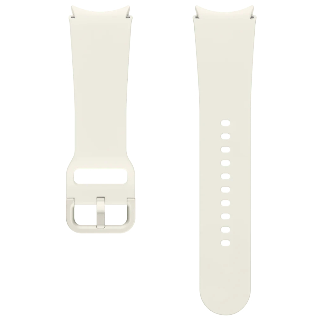 Ремінець до смарт-годинника Samsung Sport Band (S/M) Galaxy Watch 4/4 Classic/5/5 Pro/6/6 Classic Cream (ET-SFR93SUEGEU) - зображення 1