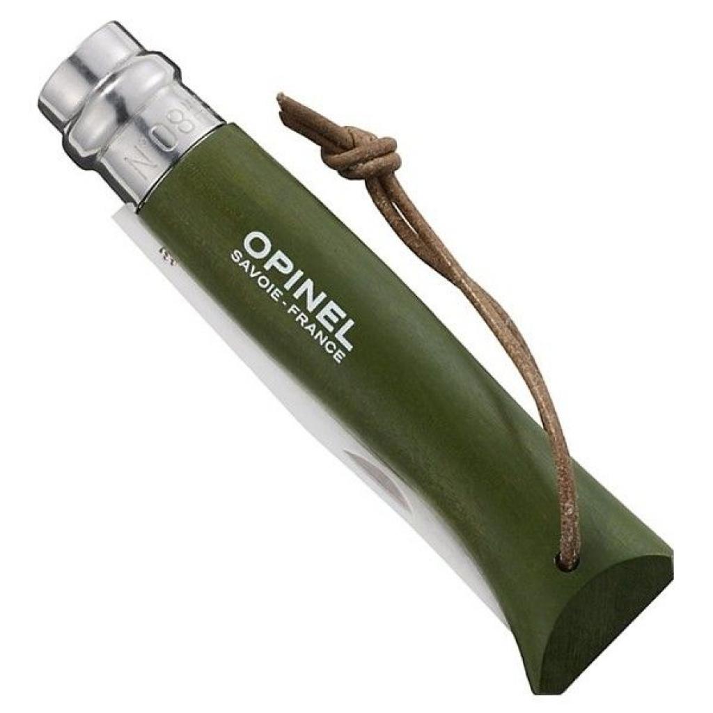 Ніж Opinel №8 Inox VRI Trekking зеленый, без упаковки (001703) - зображення 3