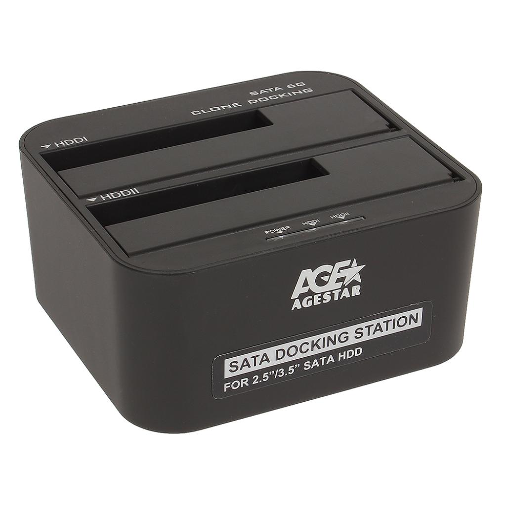 Док-станція для накопичувачів AgeStar 3UBT6-6G (Black) - зображення 1