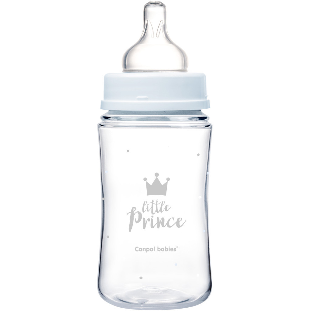 Пляшечка для годування Canpol babies Royal Baby з широким отвором 240 мл Синя (35/234_blu) - зображення 3