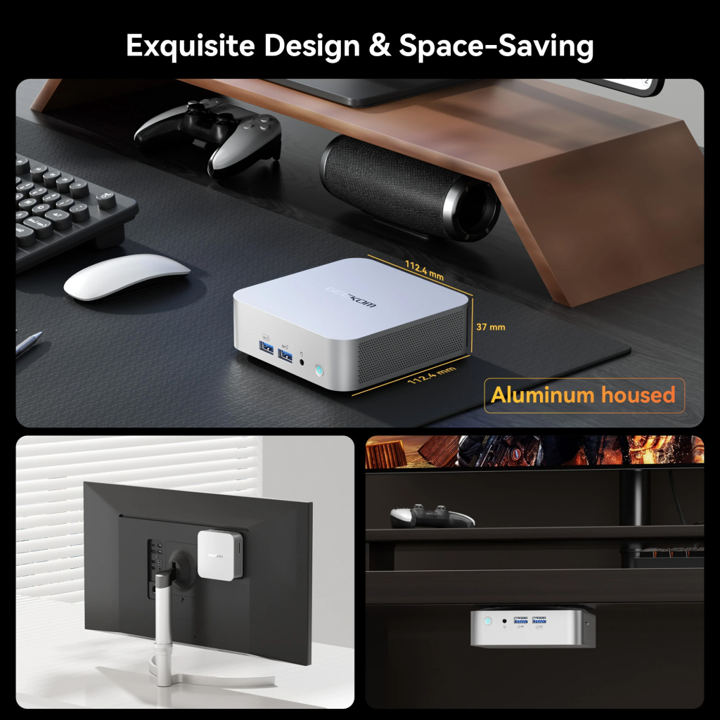 Комп'ютер GEEKOM Mini PC A8 / Ryzen7 8745HS, 32, 1TB, Radeon 780M, W11Pro (GMA8R78745HS-321T-EU) - зображення 3