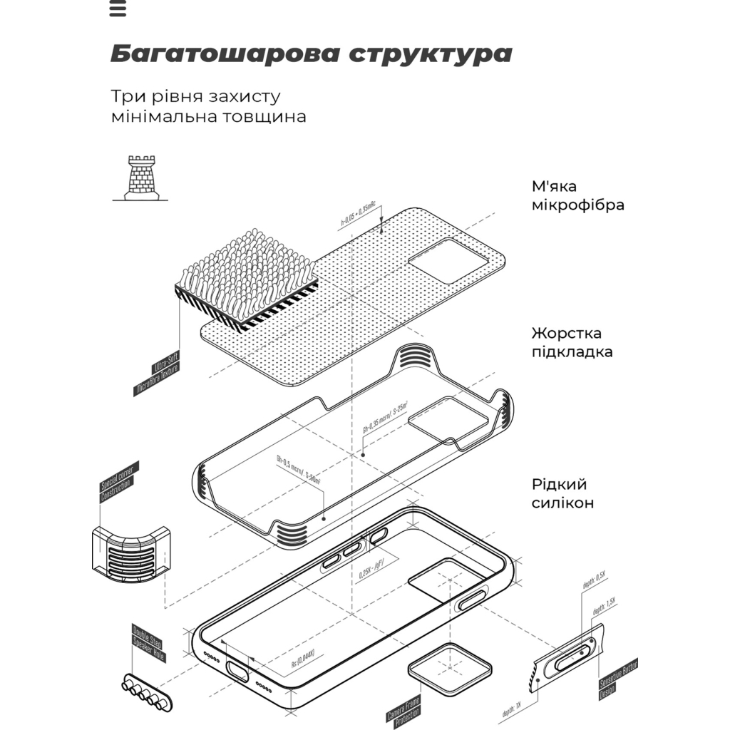 Чохол до мобільного телефона Armorstandart ICON Case Samsung A34 5G (A346) Camera cover Dark Blue (ARM66174) - зображення 7