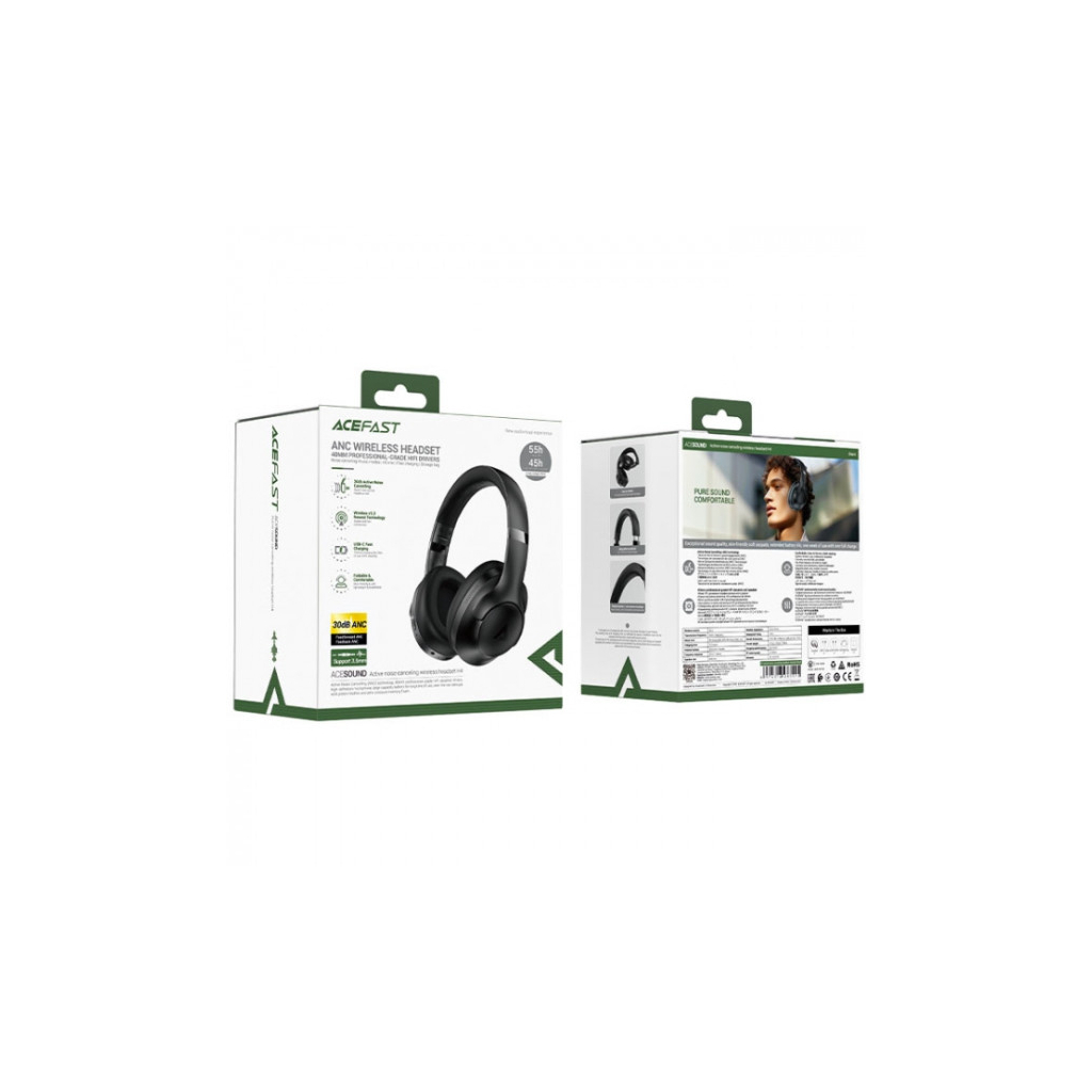Навушники Acefast H4 ANC Bluetooth Black (6974316283515) - зображення 5