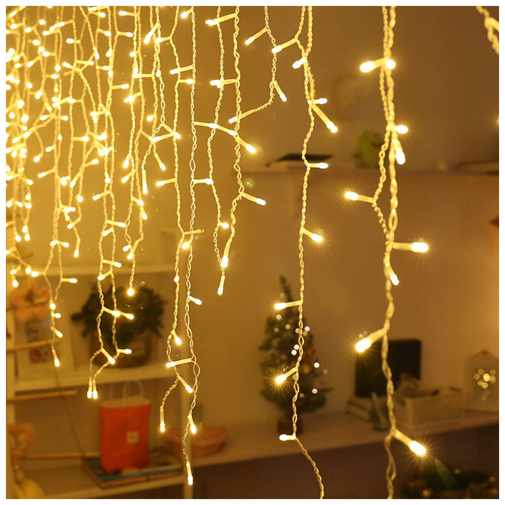 Гірлянда ColorWay Бахрома 3 м x 0.6 м 100 Led IP20 кольорова USB (CW-GF-100L36UMC) - зображення 9