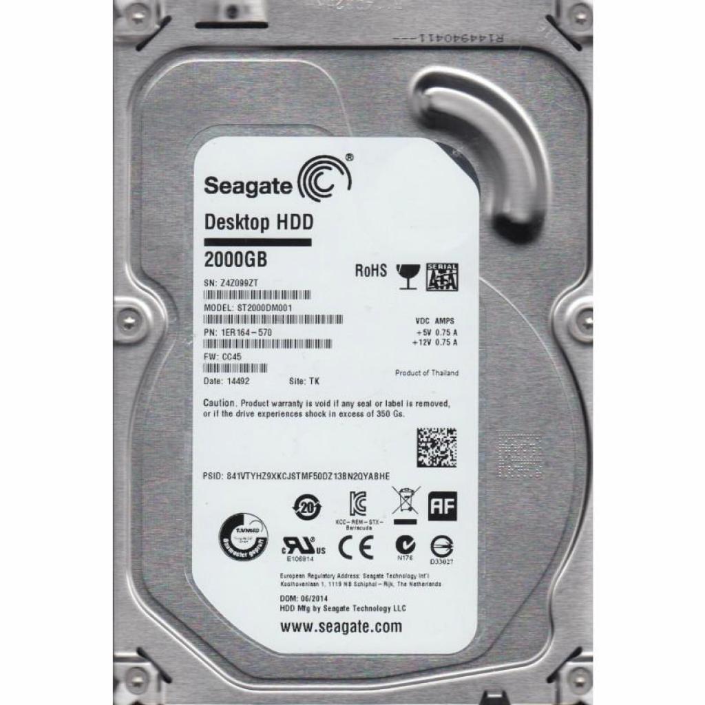 Жорсткий диск 3.5" 2TB Seagate (# ST2000DM001-FR #) - зображення 1