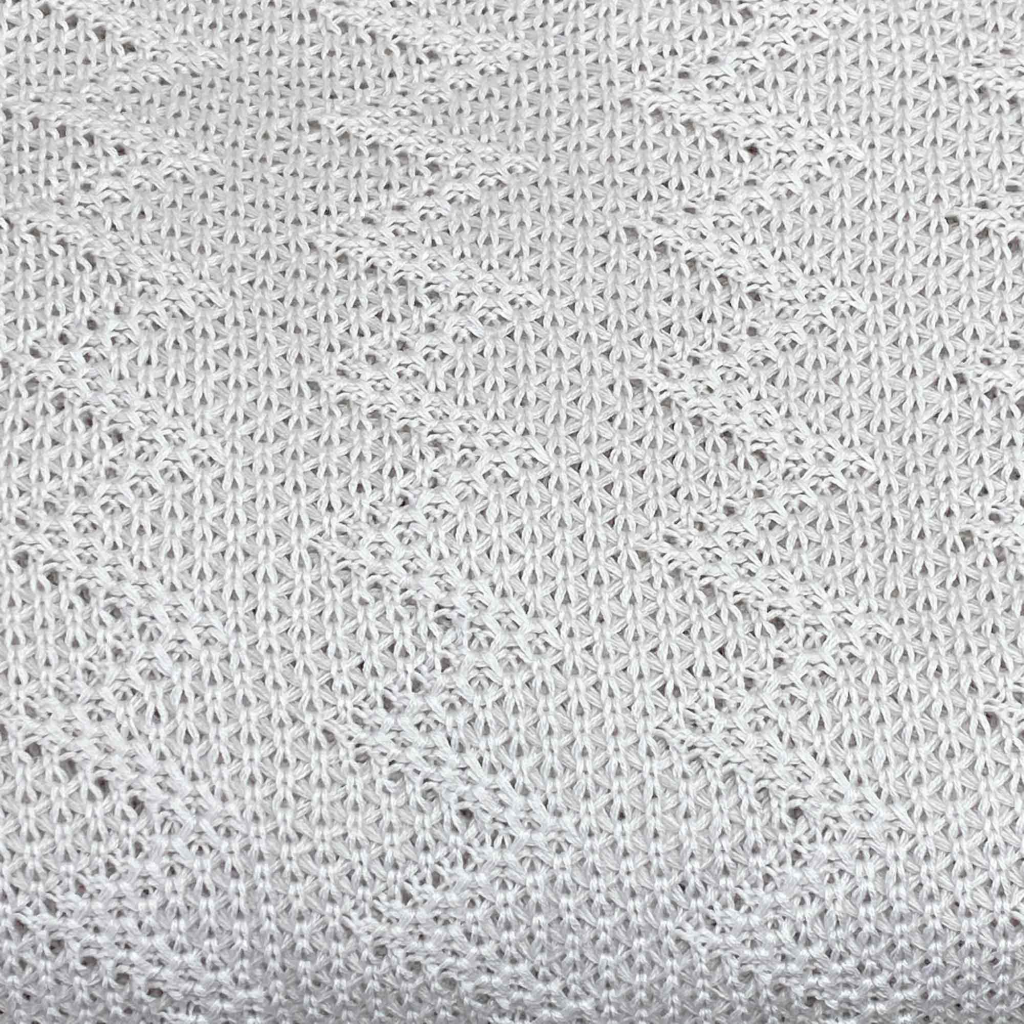 Плед Прованс в'язаний Дiно зiгзаг Молочний 130х170 см (4823093432031) - зображення 4