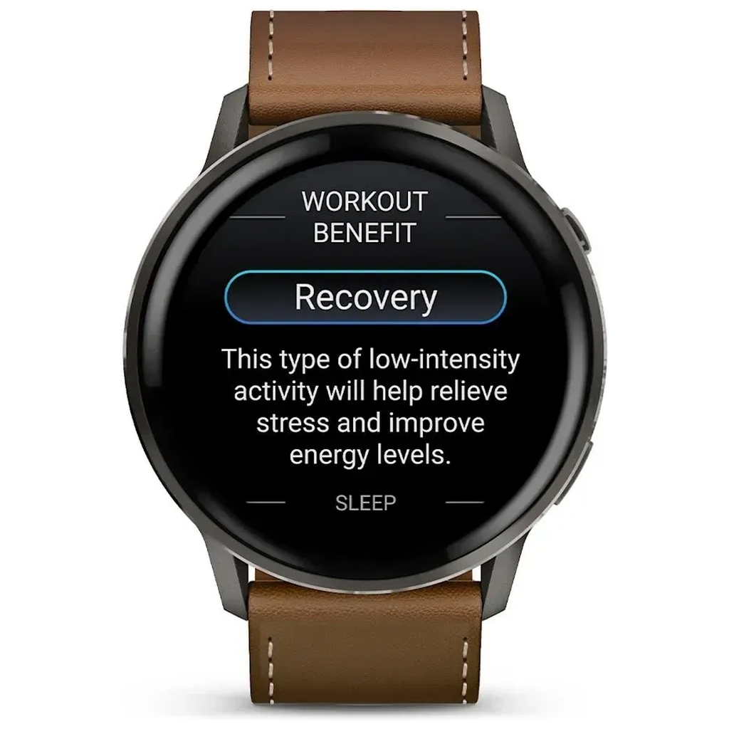 Смарт-годинник Garmin Venu 4 (45mm), Black w/ Slate + Leather, GPS смарт-годинник (010-03014-03) - изображение 9