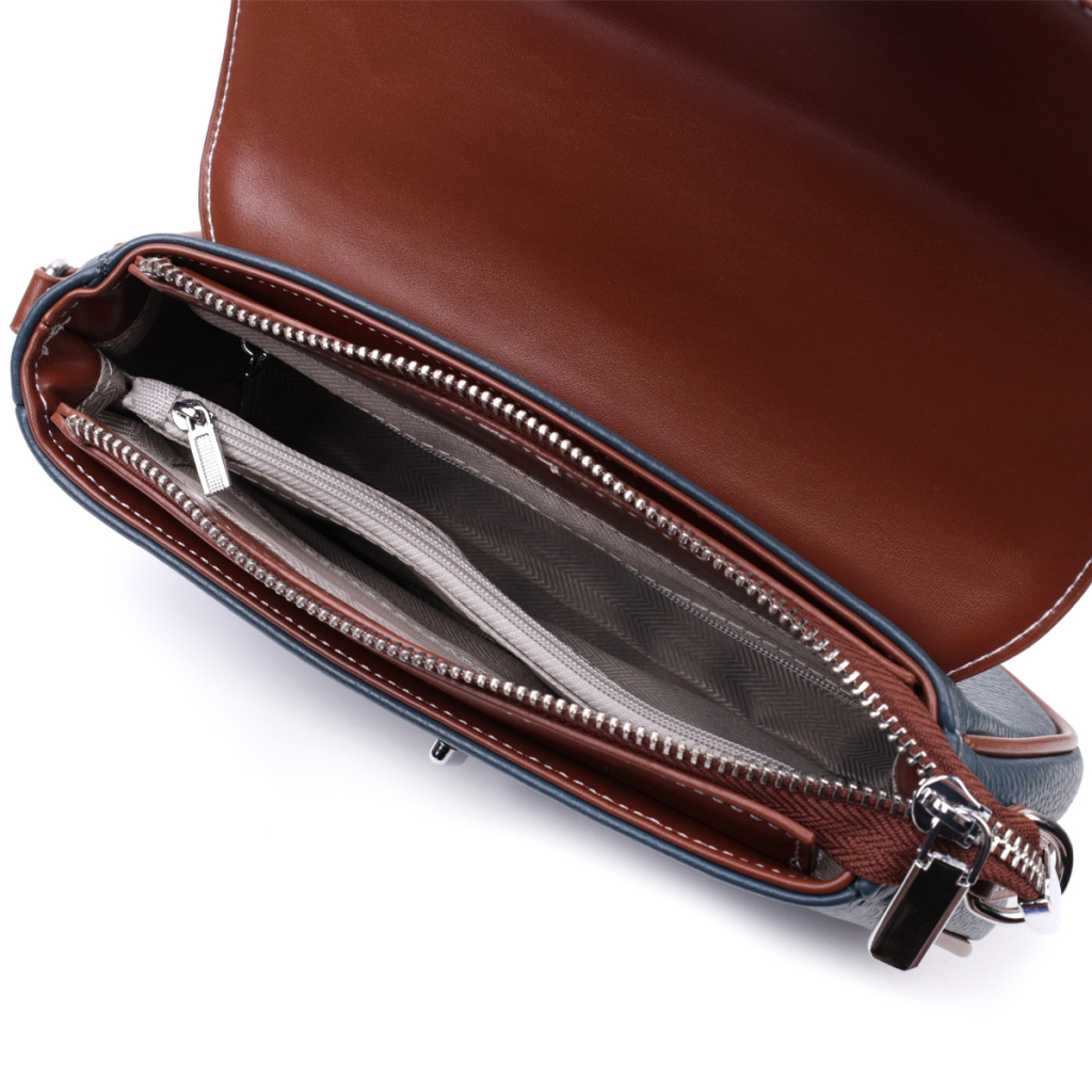 Сумка Vintage З натуральної шкіри Синя (22622) - зображення 9