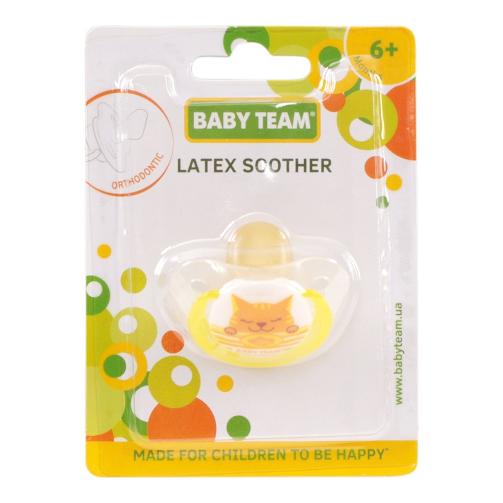Пустушка Baby Team Ортодонтична 6 м+ Котик (4824428032025) - зображення 3