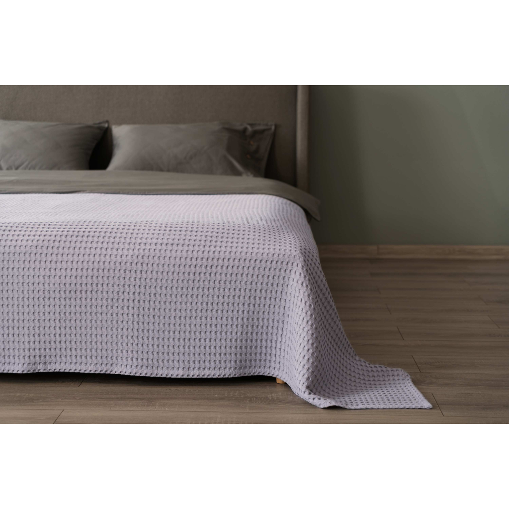 Плед Ardesto Pique 100% бавовна сірий світлий 160х230 см (ART0816PL) - зображення 4