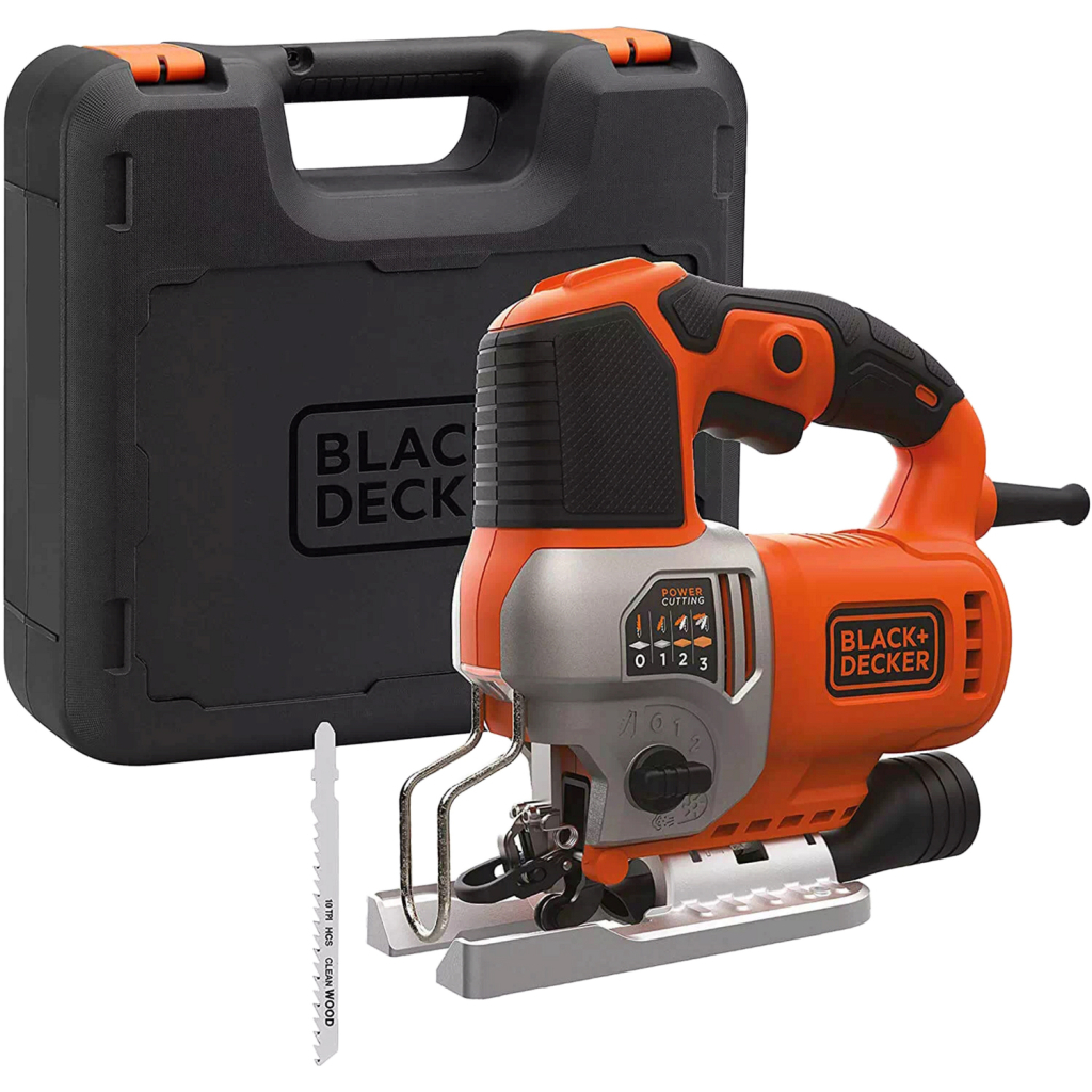 Електролобзик Black&Decker 50 Вт, 1000 - 3100 хід/хв, 2.2 кг, кейс (BES610K) - изображение 1
