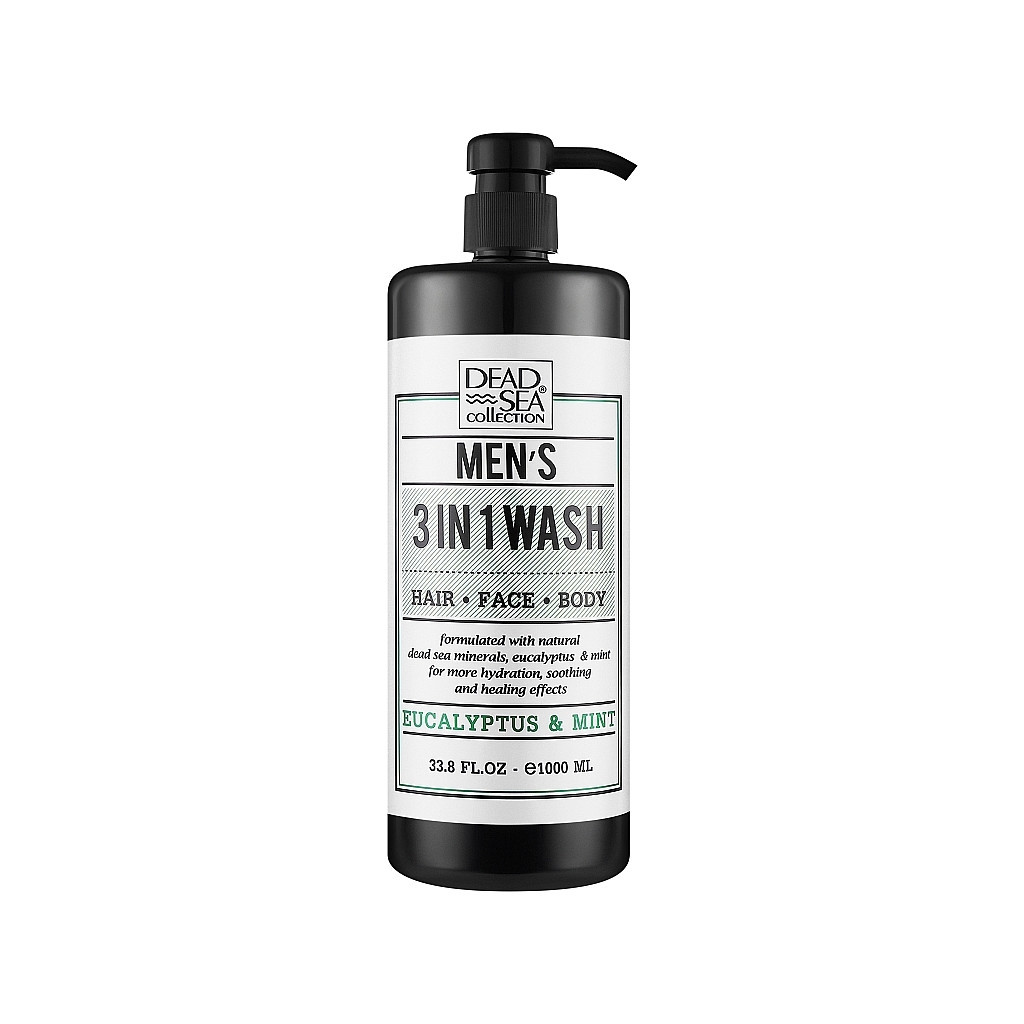 Гель для душу Dead Sea Collection Евкаліпт і м'ята Чоловічий 3 в 1 для тіла, волосся й обличчя 1000 мл (7290107427678) - зображення 1