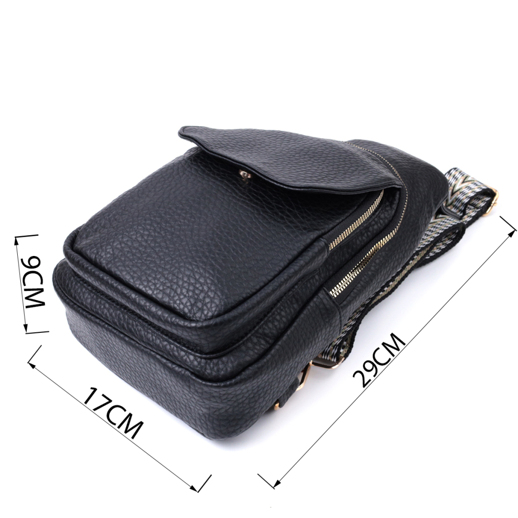 Сумка Vintage З крупнозернистої екошкіри Чорна (22763) - зображення 3